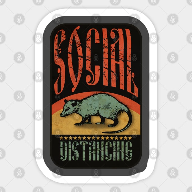 Social Distancing Vintage Nature Sticker by CTShirts